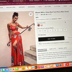 Lulus 2 piece maxi dress